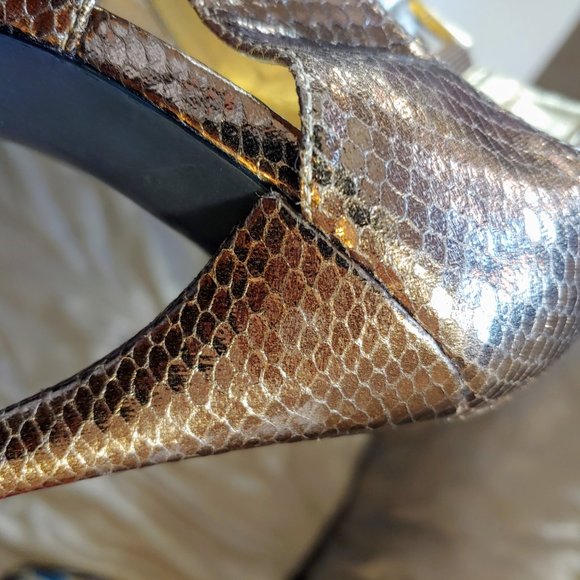 Strappy Victor Alfaro Snakeskin Stilettos - Picture 10 of 11